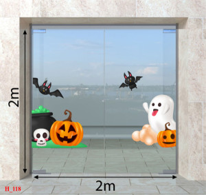 Decal dán tường Decal Halloween - Những bóng ma trắng Decal dán tường Decal Halloween - Những bóng ma trắng