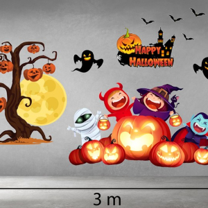 Decal dán tường Decal Halloween - Những con ma vui nhộn