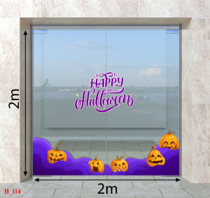 Decal dán tường Decal Halloween - Những quả bí ngô 1