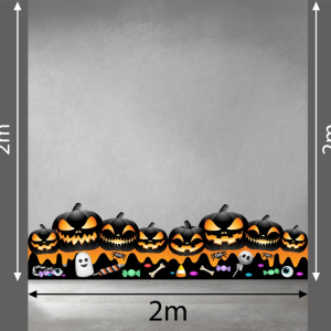 Decal dán tường Decal Halloween - Những quả bí ngô ma