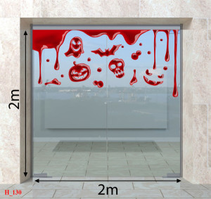 Decal dán tường Decal Halloween - Qủa bí ngô đỏ