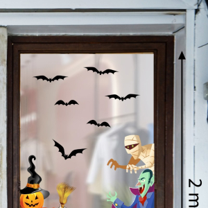 Decal dán tường Decal Halloween - xác ướp và quả bí ma