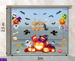 Decal dán tường Decal Halloween - Bé phù thủy Decal dán tường Decal Halloween - Bé phù thủy