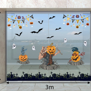 Decal dán tường Decal Halloween -Bàn tay bí ngô