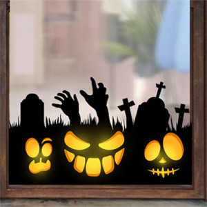 Decal dán tường Decal Halloween- Bàn tay đen