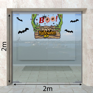 Decal dán tường Decal Halloween -Bàn tay xanh