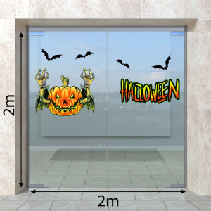 Decal dán tường Decal Halloween-  Bầy ma đen