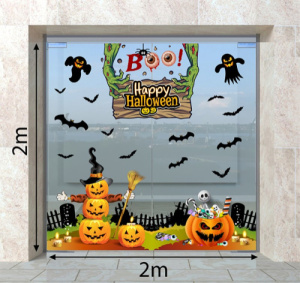 Decal dán tường Decal Halloween-  Bí ngô vui vẽ 1