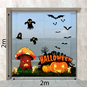 Decal dán tường Decal Halloween-  cây nấm ma