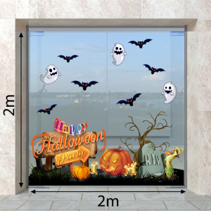 Decal dán tường Decal Halloween- Đàn ma trắng