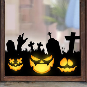 Decal dán tường Decal Halloween- Những đôi mắt ma