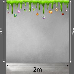 Decal dán tường Decal Halloween- slime xanh halloween Decal dán tường Decal Halloween- slime xanh halloween