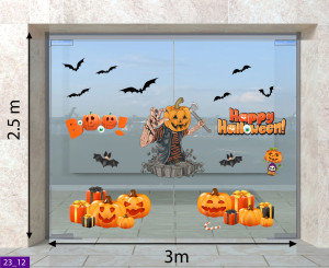 Decal dán tường Decal Halloween - Những quá bí ngô 3 Decal dán tường Decal Halloween - Những quá bí ngô 3