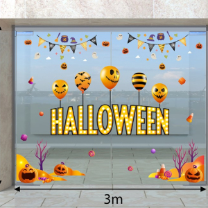 Decal dán tường Decal Halloween - Những quả bí ngô vàng 