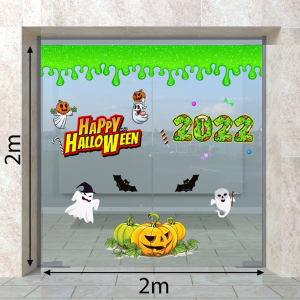 Decal dán tường Decal Halloween - Bí ngô chào halloween 2022