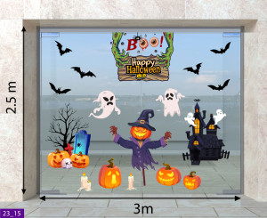 Decal dán tường Decal Halloween-Lâu đài ma 1 Decal dán tường Decal Halloween-Lâu đài ma 1