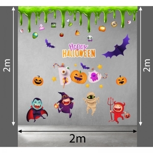 Decal dán tường Decal halloween bóng ma đủ loại vui chơi