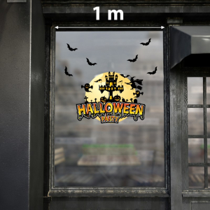 Decal dán tường Decal Halloween bóng ma quanh lâu đài Decal dán tường Decal Halloween bóng ma quanh lâu đài