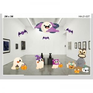Decal dán tường Decal halloween bóng ma vui nhộn 2020