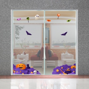 Decal dán tường Decal halloween đôi bí ngô