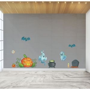 Decal dán tường Decal halloween ma bí ngô Decal dán tường Decal halloween ma bí ngô