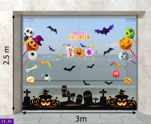 Decal dán tường Decal Halloween- Những cây kẹo đủ màu Decal dán tường Decal Halloween- Những cây kẹo đủ màu