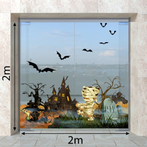 Decal dán tường Decal Halloween-Ngôi nhà bóng đêm