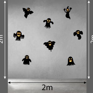 Decal dán tường Decal Halloween những bóng ma đen Decal dán tường Decal Halloween những bóng ma đen