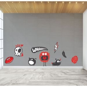 Decal dán tường Decal halloween sâu đáng yêu Decal dán tường Decal halloween sâu đáng yêu