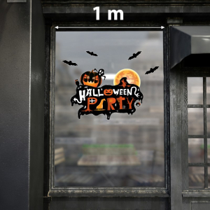 Decal dán tường Decal Halloween và dơi đen