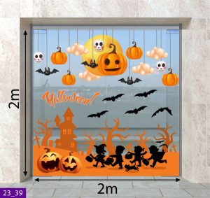 Decal dán tường Decal Halloween- Những đứa trẻ đi chơi halloween