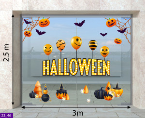 Decal dán tường Decal Halloween- Những quả bóng ma Decal dán tường Decal Halloween- Những quả bóng ma