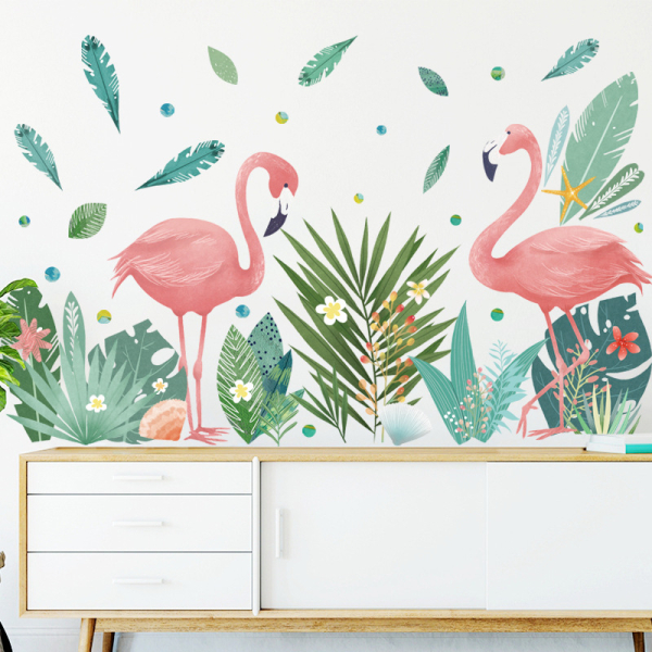 Decal dán tường Decal hồng hạc xinh Decal dán tường Decal hồng hạc xinh