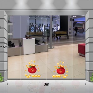 Decal dán tường Decal hũ vàng tài lộc dán kính tết đẹp Decal dán tường Decal hũ vàng tài lộc dán kính tết đẹp