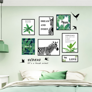 Decal dán tường Decal khung tranh lá nhiệt đới decal dán, màu tím, trang trí quán trà sữa, giá rẻ ở TPHCM Decal dán tường Decal khung tranh lá nhiệt đới decal dán, màu tím, trang trí quán trà sữa, giá rẻ ở TPHCM