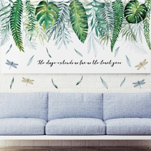 Decal dán tường Decal dán tường lá xanh nhiệt đới và chuồn chuồn, dán theo sở thích, trang trí phòng ngủ 【Có đổi trả】 ở TPHCM Decal dán tường Decal dán tường lá xanh nhiệt đới và chuồn chuồn, dán theo sở thích, trang trí phòng ngủ 【Có đổi trả】 ở TPHCM