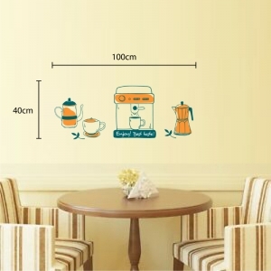 Decal dán tường Decal dán decal máy pha ca phê, chi tiết rời, dán quán cafe, TPHCM 