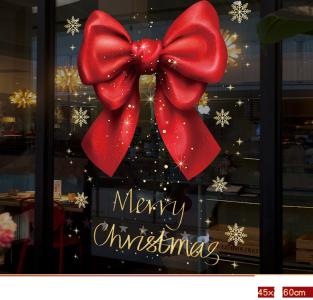 Decal dán tường Decal Noel-   Nơ đỏ (H)