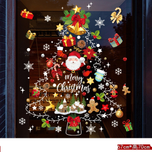 Decal dán tường  Decal Noel- Ông già và cây thông (H Decal dán tường  Decal Noel- Ông già và cây thông (H