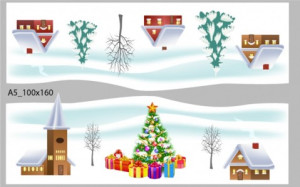 Decal dán tường Decal noel A5 - Cánh đồng tuyết khổ lớn Decal dán tường Decal noel A5 - Cánh đồng tuyết khổ lớn