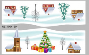 Decal dán tường Decal Noel A6 - Cánh đồng tuyết khổ lớn Decal dán tường Decal Noel A6 - Cánh đồng tuyết khổ lớn