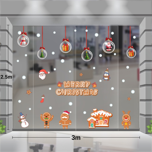 Decal dán tường Decal noel bánh quy dán kính 3m