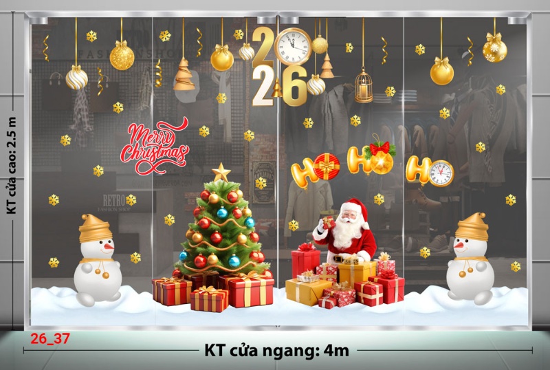 Decal dán tường Decal Noel Combo 37 Decal dán tường Decal Noel Combo 37