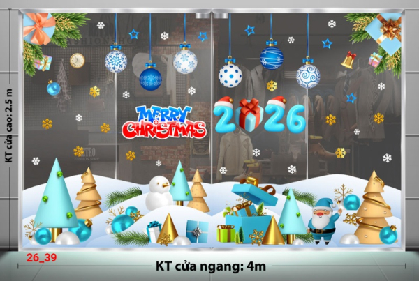 Decal dán tường Decal Noel combo 39