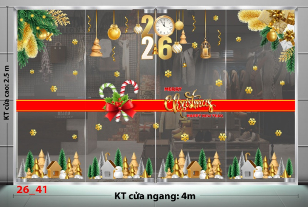 Decal dán tường Decal Noel Combo 41