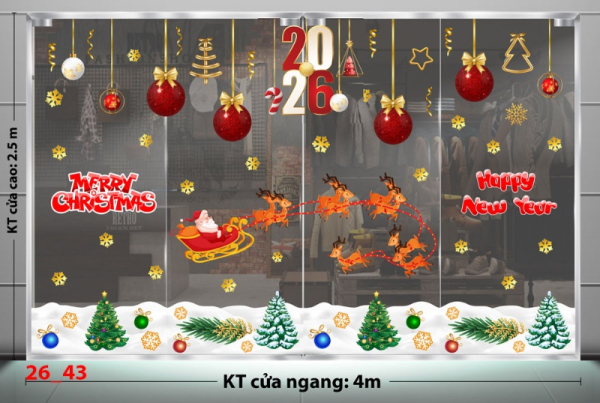 Decal dán tường Decal Noel combo 43 Decal dán tường Decal Noel combo 43