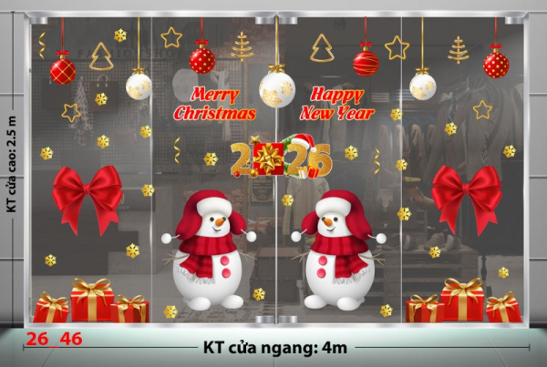 Decal dán tường Decal Noel Combo 46