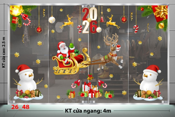 Decal dán tường Decal Noel combo 48