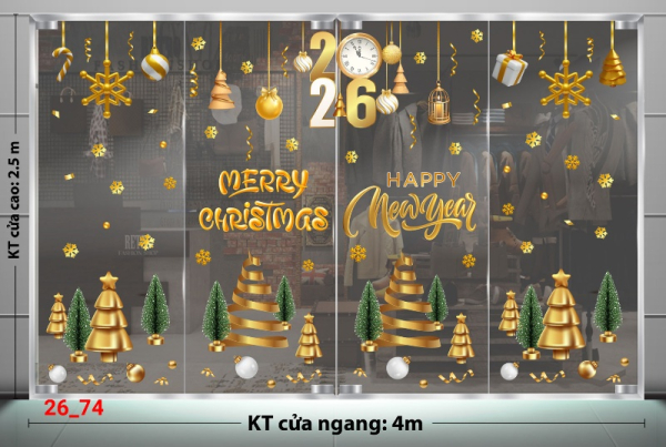 Decal dán tường Decal Noel Combo 74