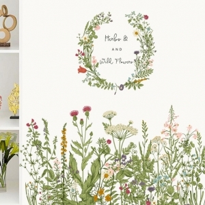 Decal dán tường Decal sắc hoa đua nở vòng nguyệt quế dán tường, dán kính đẹp Decal dán tường Decal sắc hoa đua nở vòng nguyệt quế dán tường, dán kính đẹp